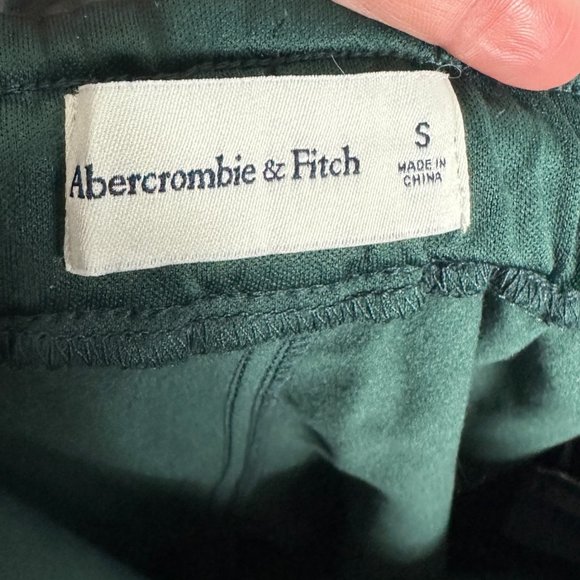 NWT Abercrombie & Fitch Green Faux Leather Joggers Size Small Sweatpants NEW S - Picture 5 of 15